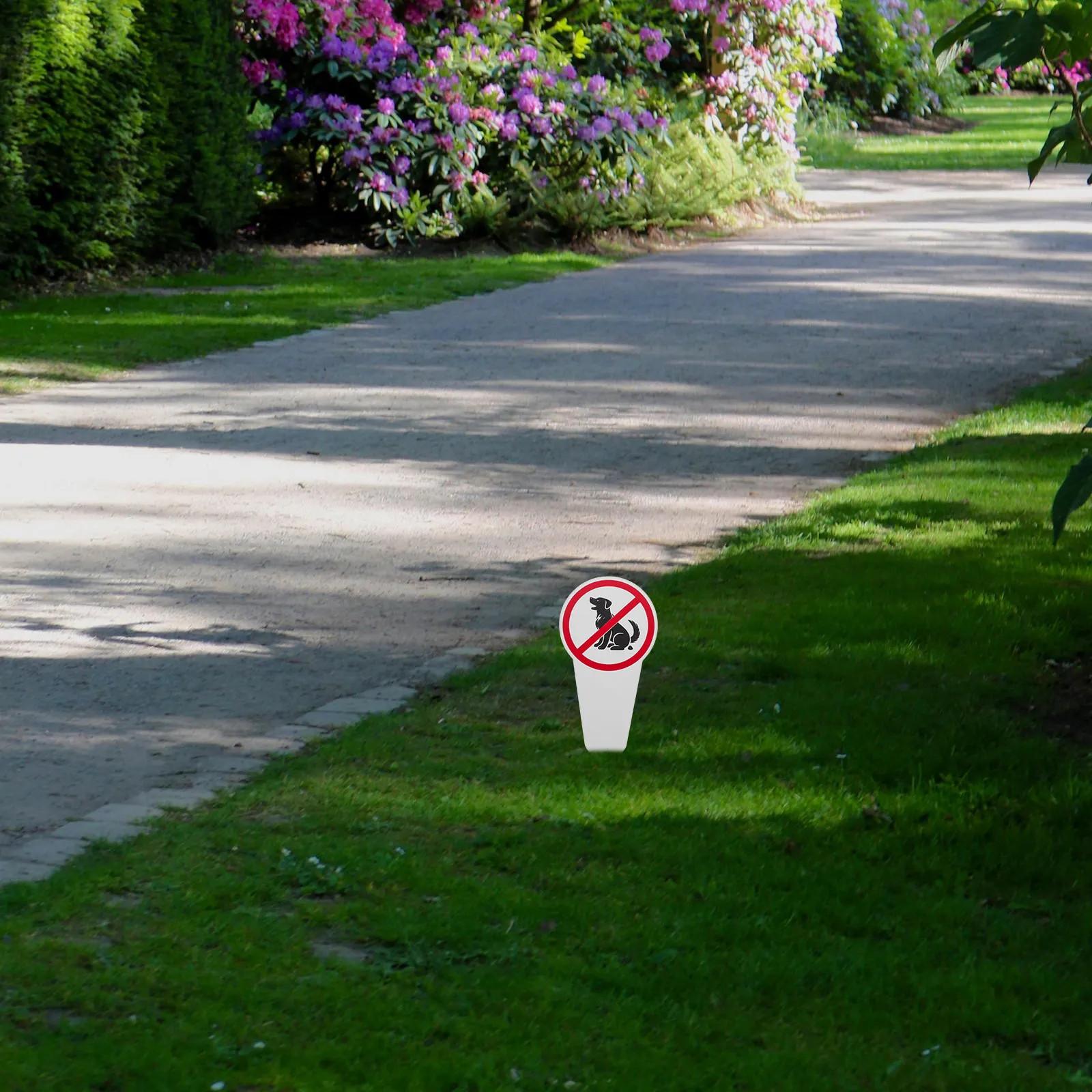 2Pcs Dog Waste Sign Stake Rustproof Metal No Pooping Yard Sign for Parks Gardens Lawns Community Areas Environmental Cleanliness