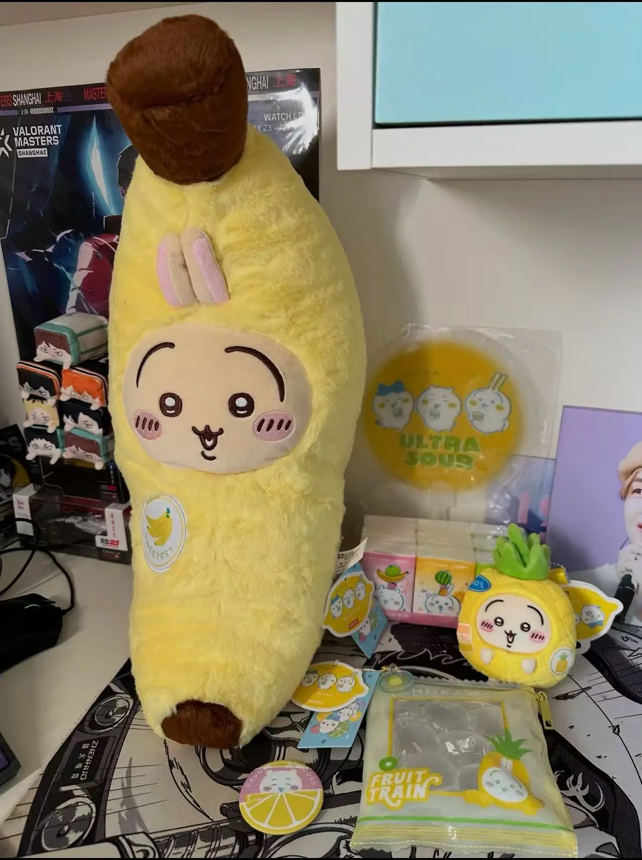 Popular Chiikawa Fruit Banana Throw Pillow Usagi Plush Toy Doll With High Appearance For Qixi Girl Heart Gift 50CM 70CM