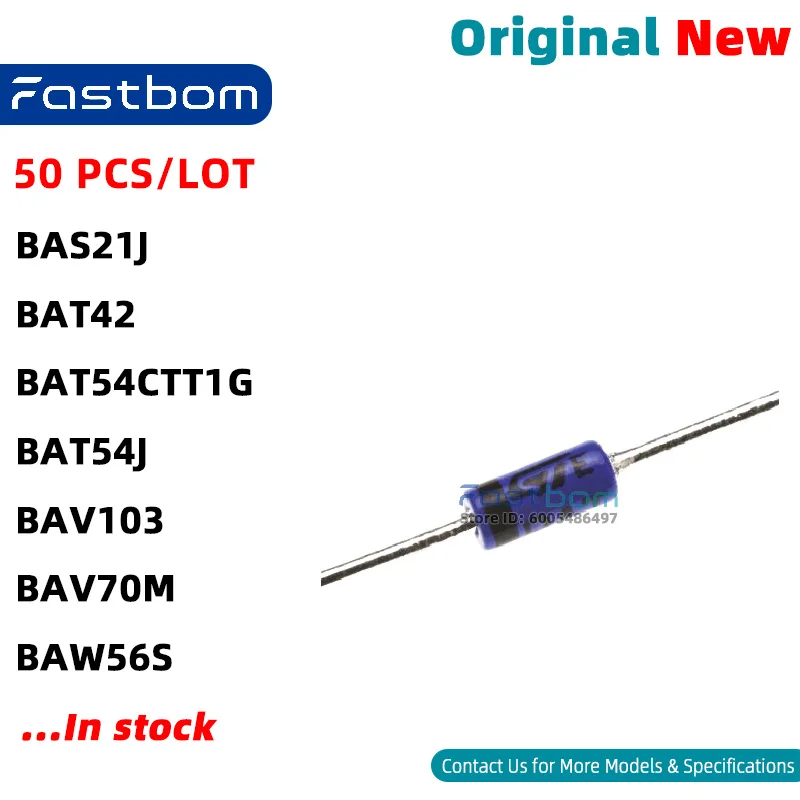 BAT54J BAV103 BAT42 BAS21J BAW56S BAT54CTT1G BAV70M SOD-323F SCHOTTKY DIODE New Original
