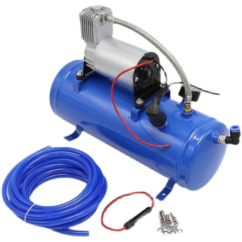 6L Portable Air Tyre Inflator Pump Compressor 12V/24V Vehicle Mounted Inflator Pump  for Air Horn Train Truck RV Tire