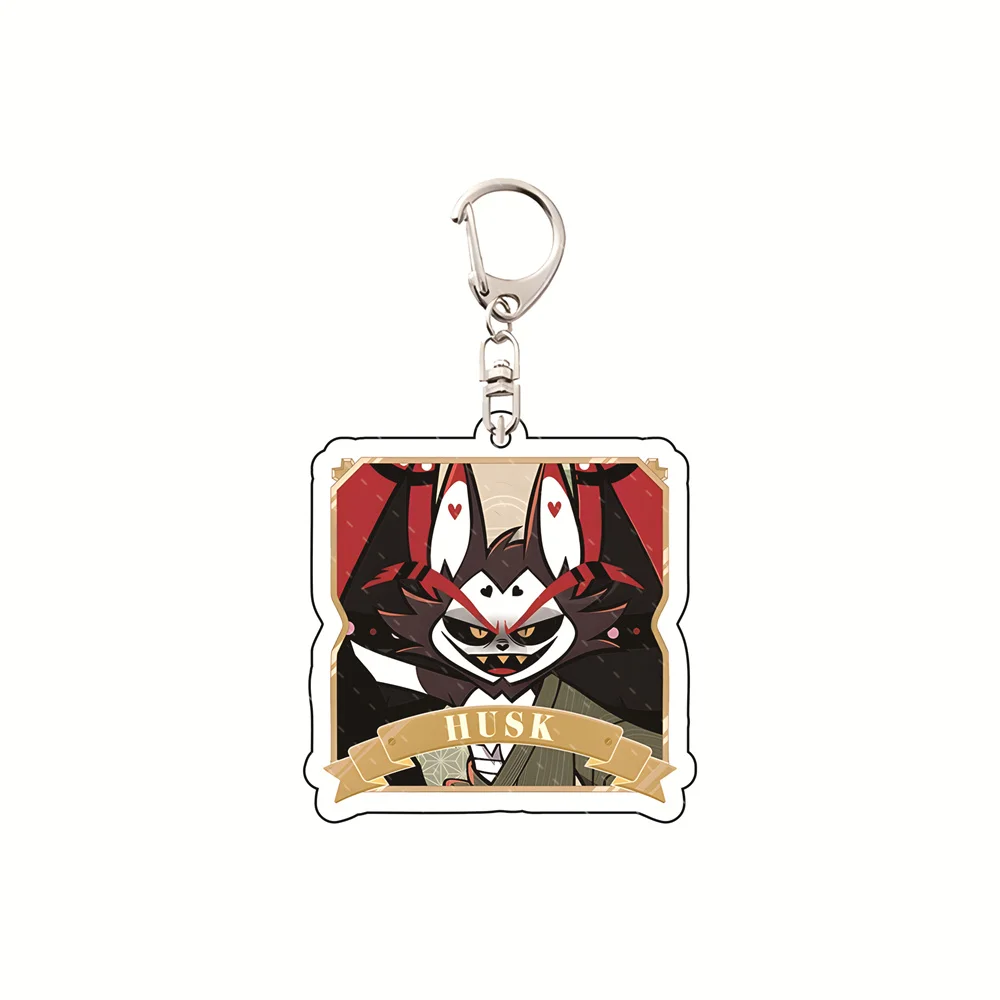 Anime Hazbin Hotel 2 6cm Acrylic Keyrings Charlotte/Alastor Backpack Decorations Accessories Decor Gifts Exquisite Products