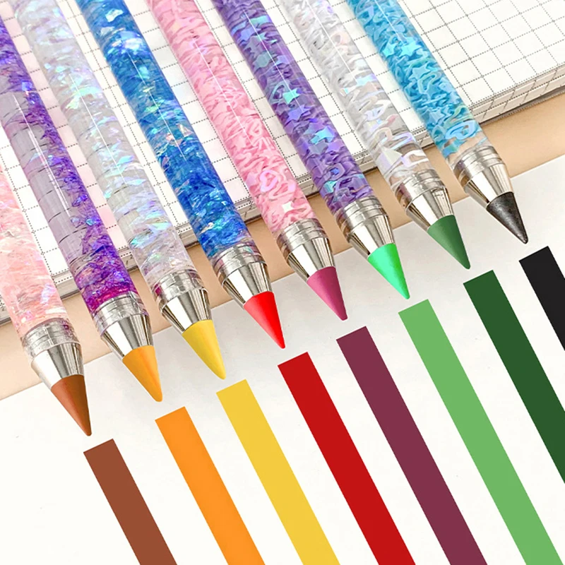 Lápiz de escritura ilimitado de colores, sin tinta, mágico, sin afilar, suministros de pintura, regalos novedosos, papelería, 1 unidad