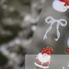 크리스마스 눈사람 네일 아트 스티커 겨울 신선한 네일 스티커 흰 눈 결정 구슬 장식 스티커