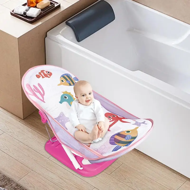 Foldable Toddler Bather Foldable Bather Toddler Bathtub Seat Toddler Folding Shower Rack For Bathtub Counter Sink Bathroom