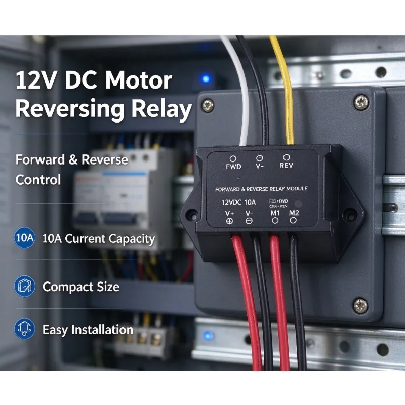 10A Motor Forward and Reverse Relay Two-way Control with Indicator Light Small Reverse Relay Module