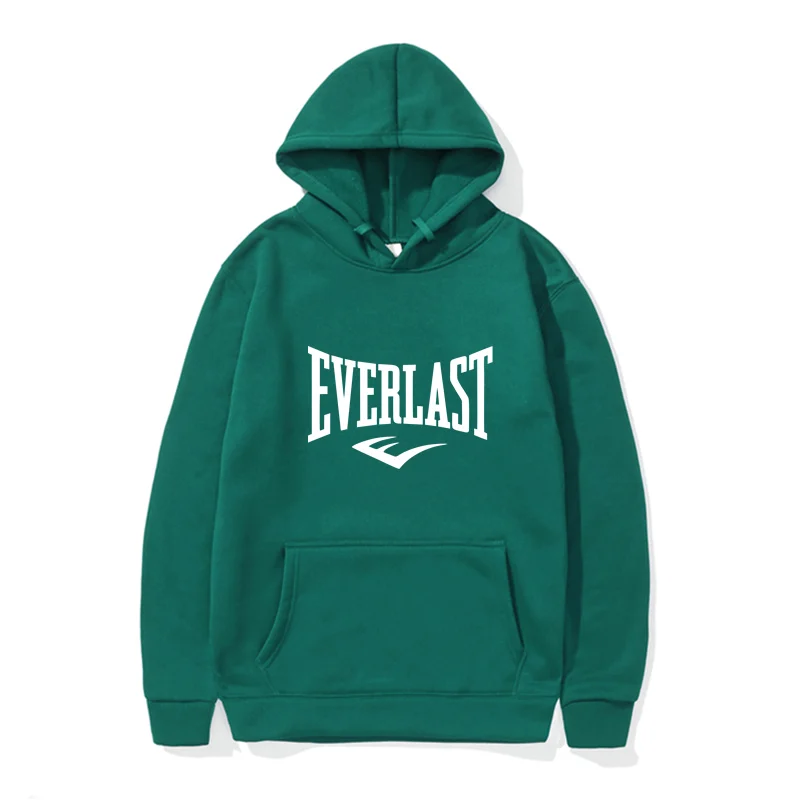 EVERLAST Men\'s Hoodies Long Sleeve Casual Printing Sweatshirt New Autumn winter Hip Hop Pullover Sports Top Male Hooded Sweatshi