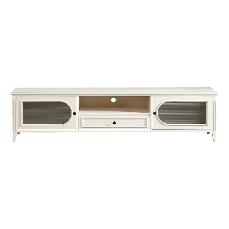 

Nordic style Changhong glass audio-visual cabinet living room low cabinet small apartment American light luxury solid wood Tet