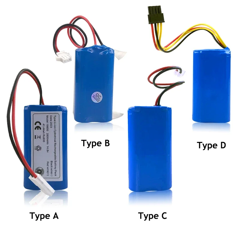 14.8V 2800mAh Li-Ion Cylindrical Rechargeable Battery Pack 4S1P for Deebot N79S DN622 Robovac 11S Max Conga