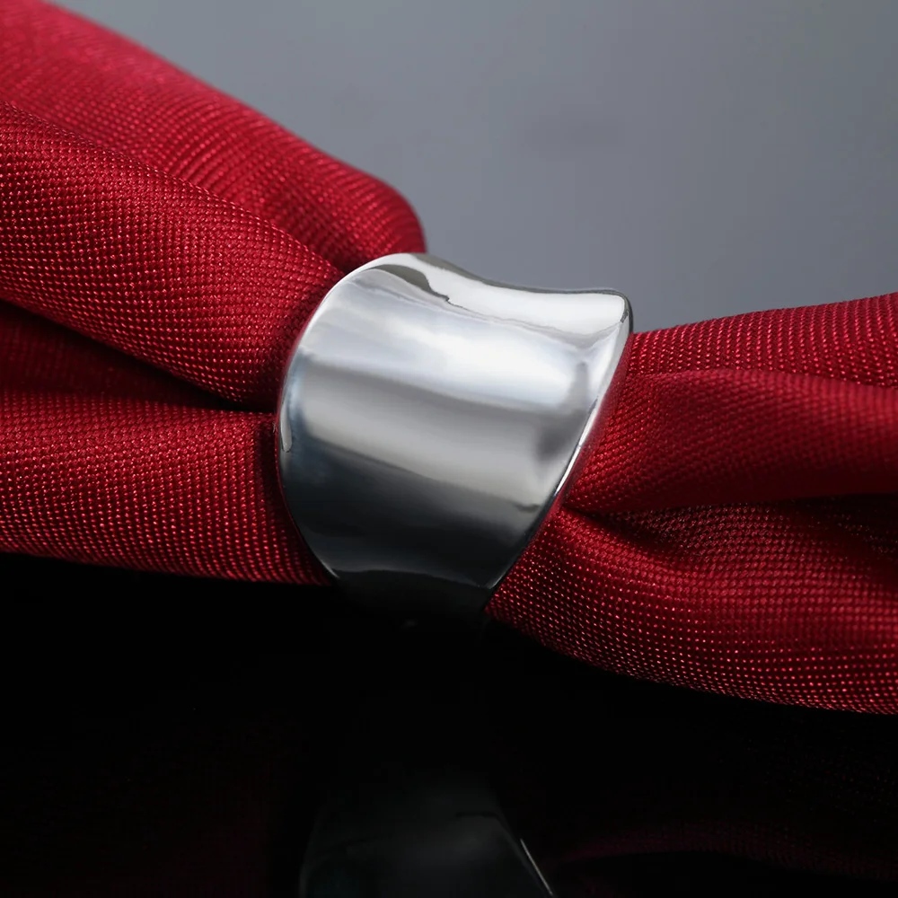 Hot Classic 925 Sterling Silver Wide Rings For Men Women Size 6 7 8 9 10 Fashion Wedding Party Fine Jewelry Christmas Gift