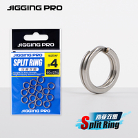 JIGGING PRO Split Rings Fishing 10/15Pcs Stainless Steel Lure Rings Fishing Connectors Snap Rings Fishing Accessories