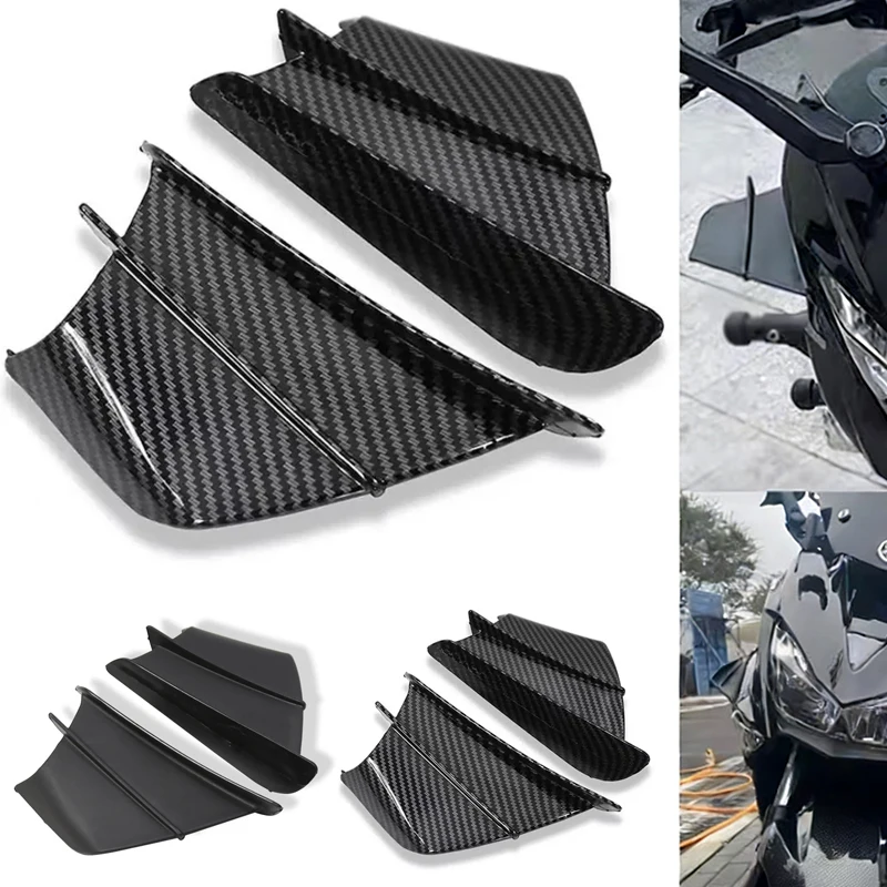 

For Kawasaki Ninja ZX6R ZX10R ER-6F ER-6N ZX-6R Ninja650 Ninja 400 1000 1100 650 Motorcycle Winglet Aerodynamic Wing Kit Spoiler