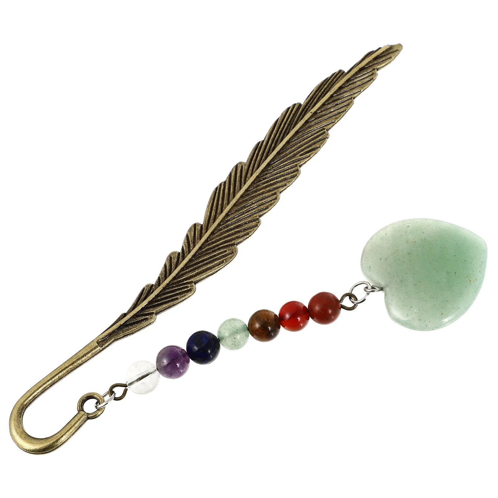 ที่คั่นหนังสือหินธรรมชาติรูปหัวใจ ที่คั่นหน้าโลหะ ที่คั่นหนังสือตกแต่งสวยงาม สำหรับคนรักหนังสือ ของขวัญที่คั่นหนังสือสำหรับผู้หญิง