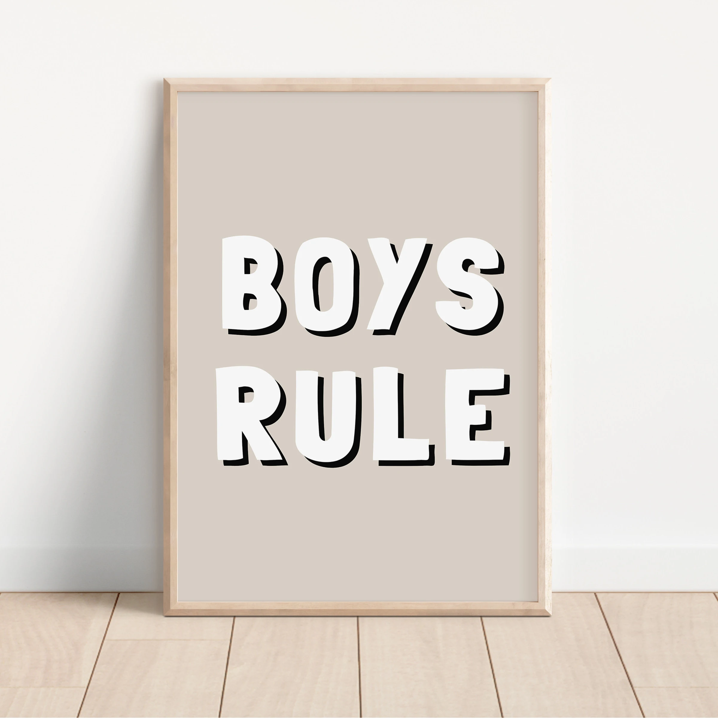 Retro Car Lightning Boys Rule Gallery Wall Prints Quote Play Poster Wall Art Canvas Painting Kids Room Living Room Home Decor