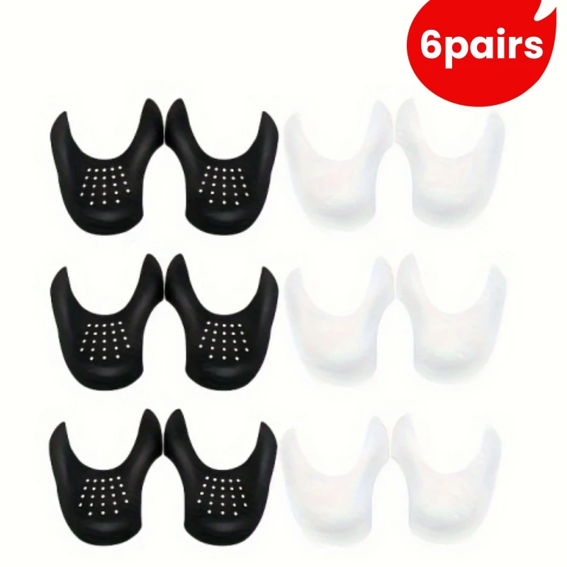 6 Pairs of Shoe Shields AJ1 Anti Wrinkle Air Force One AJ11 Anti Crease Wrinkle, Universal for Sports Shoes, Toe Shield, Shoe Su