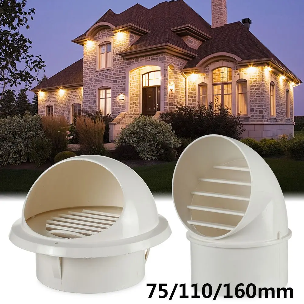 

Round Anti-bird And Rat Prevent Pest Exterior Wall Air Vent Vents Waterproof Cap Vent Outlet Cover Ducting Ventilation Grilles