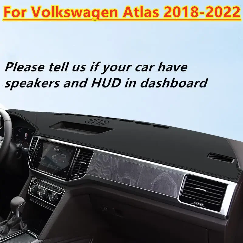 

Left Hand Drive PU Leather Dashboard Cover Dash Anti-Slip Mat Trim Dashmat Carpet For Volkswagen Atlas 2018 2019 2020 2021 2022