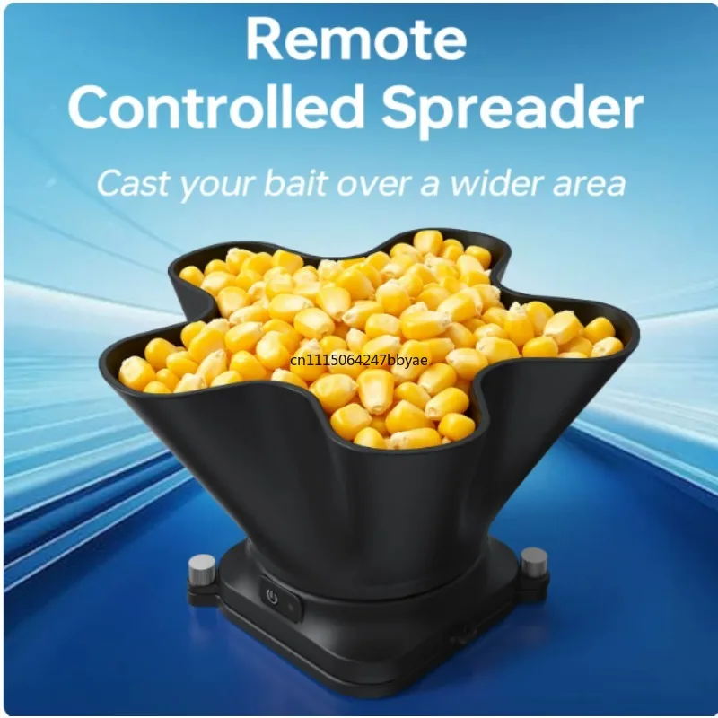 T2 Remote Control Bait Spreader, 360° Rotation Waterproof Feeder with High Speed Motor for RC Bait Boat Fishing Tackle