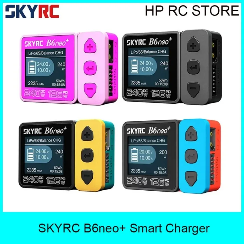 

Зарядное устройство SKYRC B6neo+ Smart Charger, высокомощное, 240 Вт (DC), 126 Вт (PD), для LiPo аккумуляторов, с функцией балансировки и разрядки