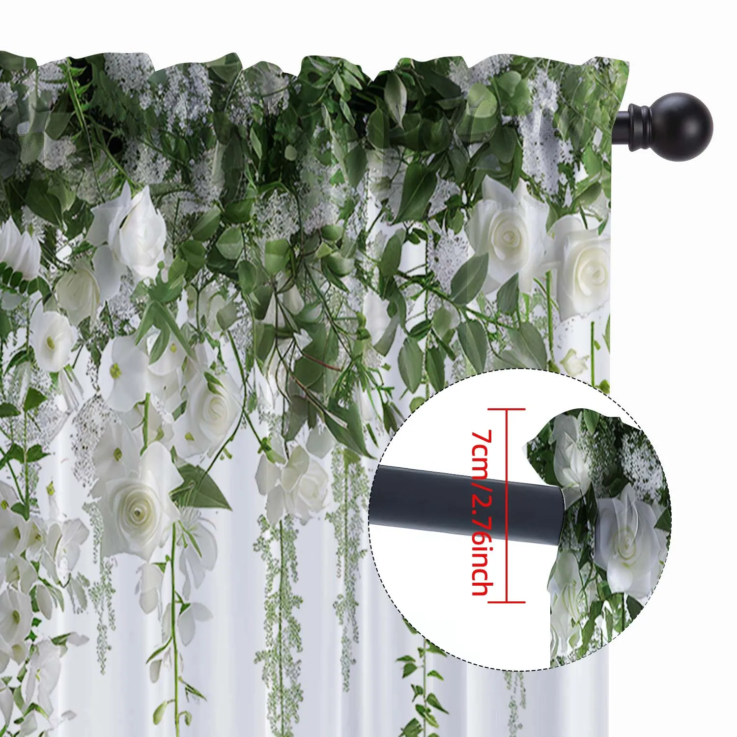 Natuurlijk romantisch stijl eendelig bloemengordijn Fris elegant decoratief element van zachte romantische sfeer