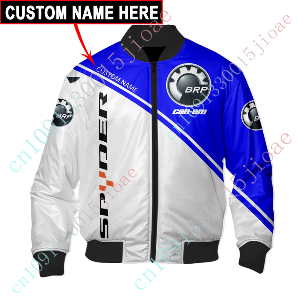 

Can-am Thick Coats Bomber Jacket Jackets For Men's Clothing Techwear Baseball Uniform Harajuku Parkas Windbreaker Custom Logo