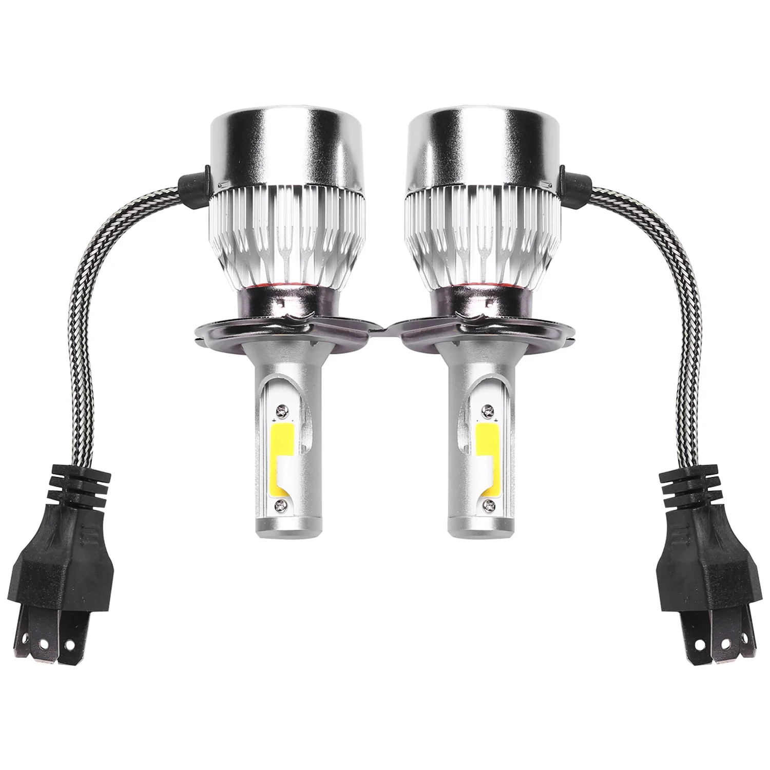 C6 Led Car Headlight Bulbs, 2Pcs 3000K Yellow Light Led Headlight Fog Light-Bulbs 72W 8000Lm Conversion Kits Autolamps Fog