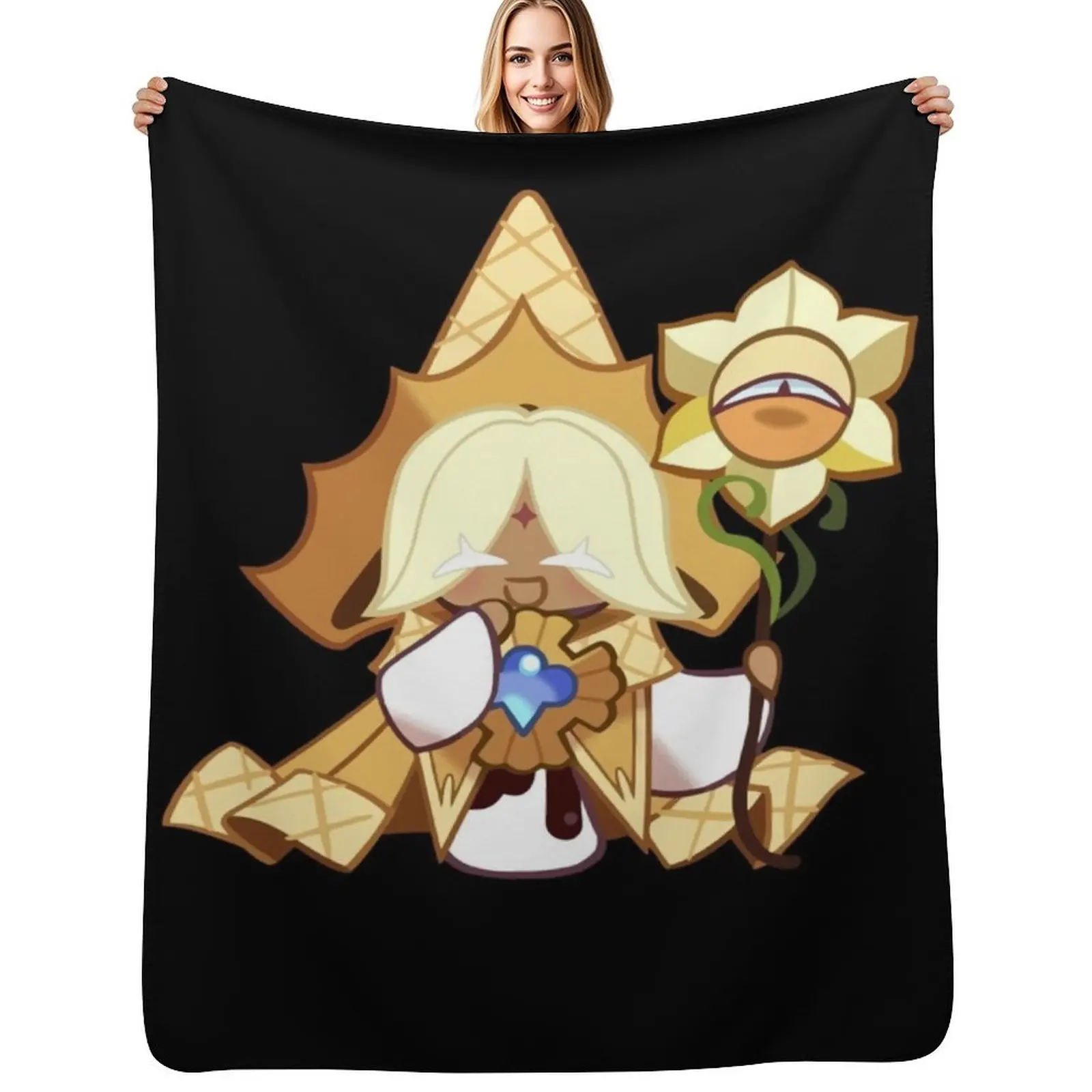

Pure Vanilla Cookie Cookie Run Kingdom Classic Throw Blanket Flannel Fleece Soft Warm Throw Blanket