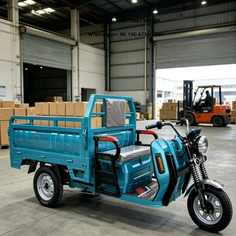 High Load Capacity Electric Cargo Tricycle Open Body Three Wheeler Electric Truck