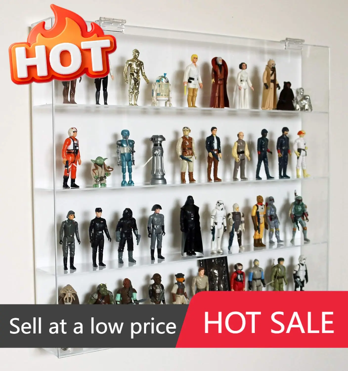 Collectors Showcase - Premium Display Case for 3-3/4