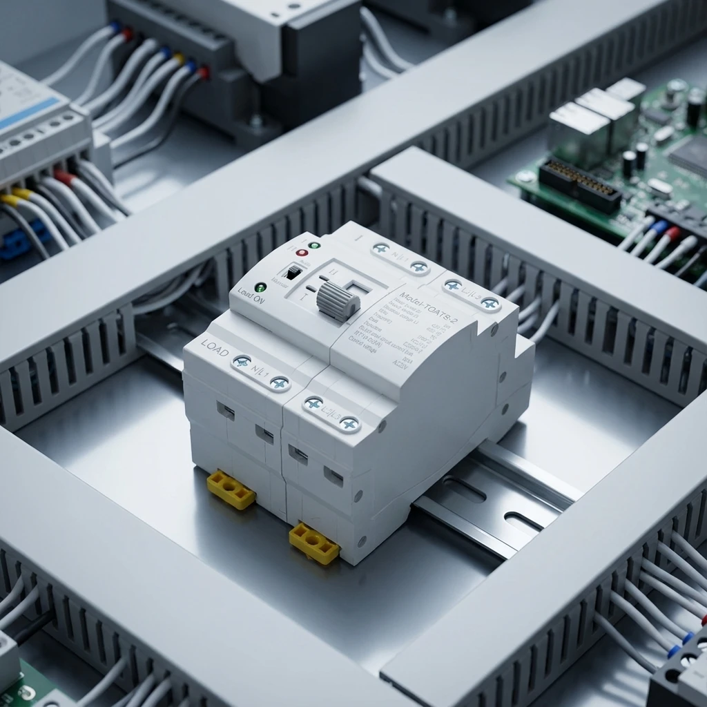 

Household Din Rail Switch 4P 63A For ATS Dual PowerAutomaticTransfer Switch Easy Installation For Electrical Cabinets