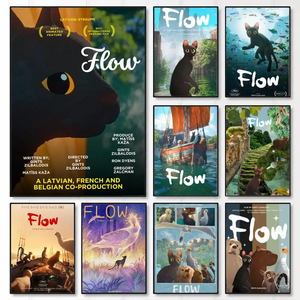 animation Flow Poster Wall Posters Art Print HD Print Self-Adhesive Waterproof Wall Stickers Room Decoration