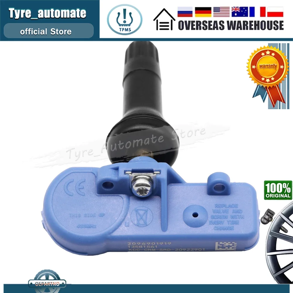 TPMS Tyre Pressure Monitoring System FOR 2014-2019 Opel Corsa E Adam Vauxhall Chevrolet 433MHz TIRE SENSOR 13581561