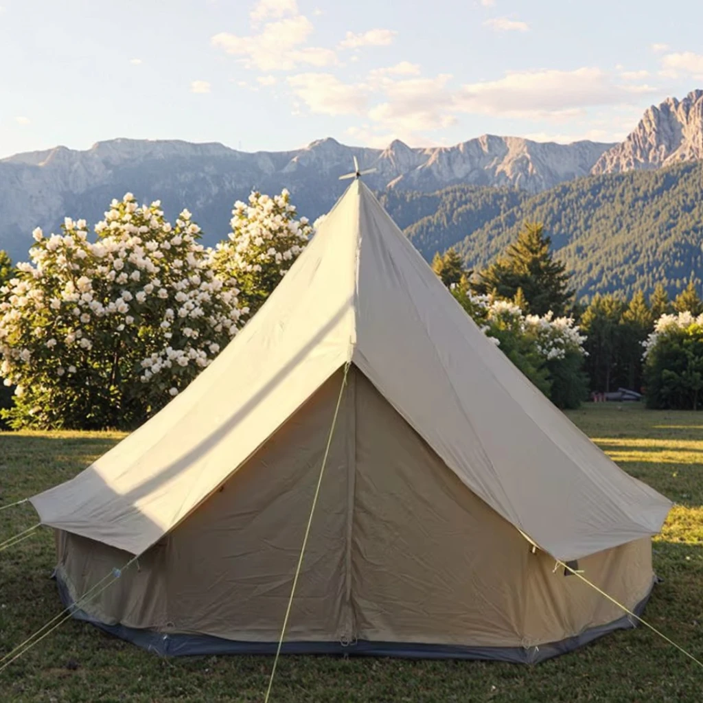 

Tom AutoCotton Large Space Camping Outdoor UK 6m Bell Tent Party Glamping Event Wedding Tent