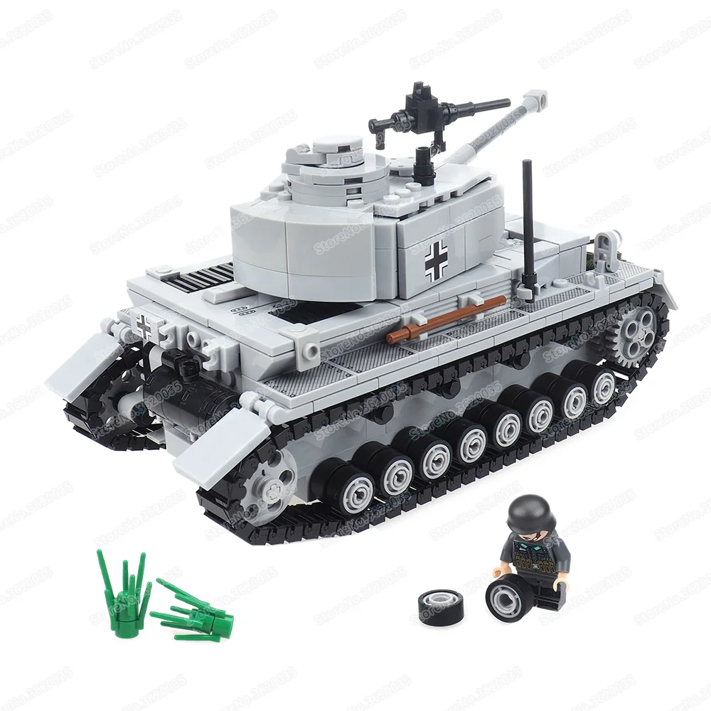 Legend Panzer IV Tank Destroyer Building Block Moc Military WW2 Figures Weapons Scenes Fierce Fighting Model Child Gift Boy Toys