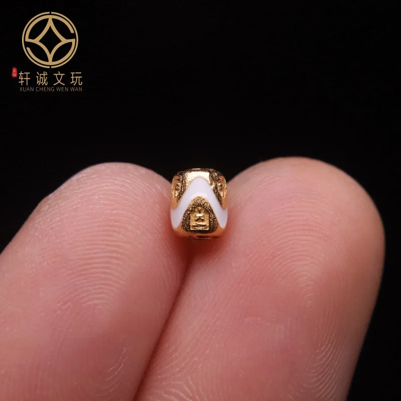 オリジナル金メッキ無形仏陀塗装アンティークバレルスペーサービーズ手作り紐通し結びdiy高品質クラフトアクセサリー