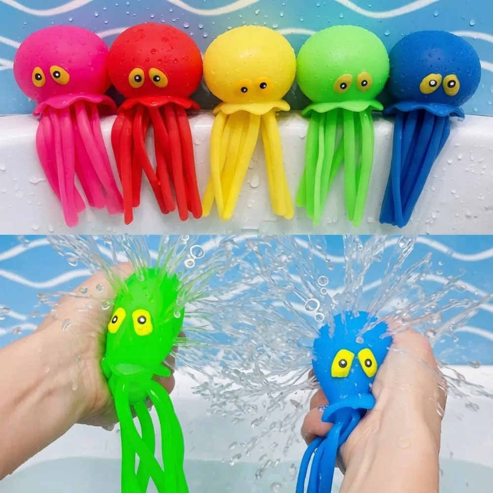 Soft Safe Baby Bath Toys Sponge Water Absorbing Octopus Squeezing Stress Relief Summer Swimming Water Play Bath Toy for Kids