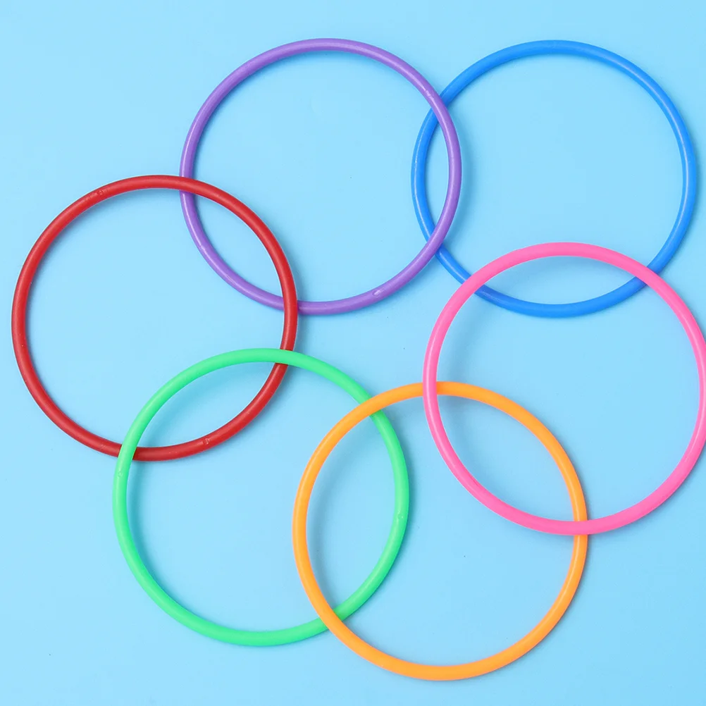 20pcs of One Bag Solid Circle Ring Plastic Toss Rings Kids Ring Toss Game Funny Throw Ring for Carnival Garden Backyard Outdoor