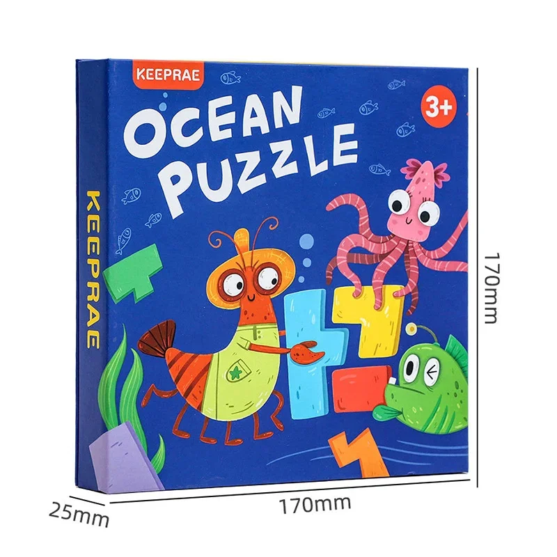 NUOVO puzzle magnetico giocattoli per bambini Montessori forma di vita marina giochi da tavolo coordinati giocattoli educativi per bambini Tangram
