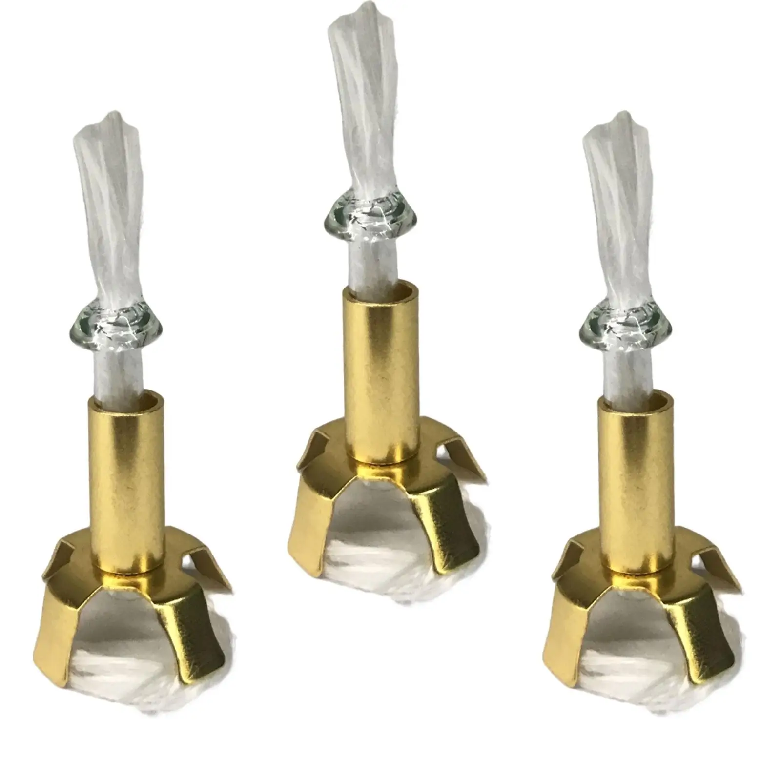 3 Pieces Oil Lamp Wick Holder Glass Tube Stand with Glass Fiber Wicks for Proposal Wedding Long Light Accessories DIY Oil Lamp