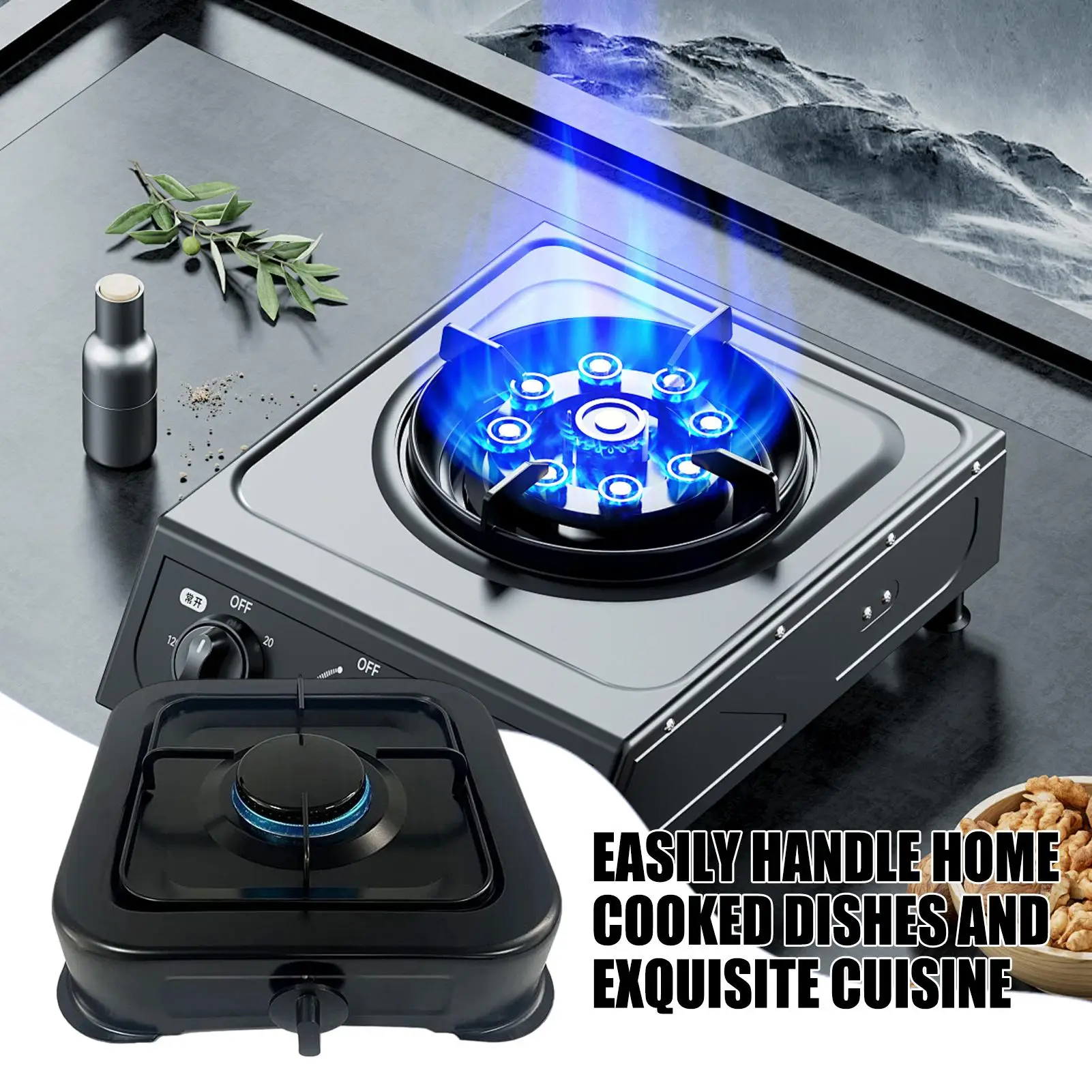 

Портативная походная плита, маленькая уличная кухонная плита с одной конфоркой, высокоэффективная плита, оборудование для домашней кухни на заднем дворе