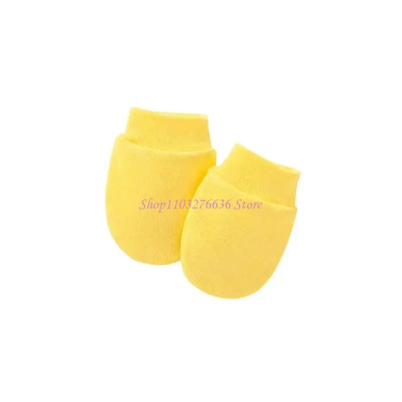 R6FD قفازات قطنية ناعمة مضادة للخدش للأطفال حديثي الولادة لحماية Handgu #2