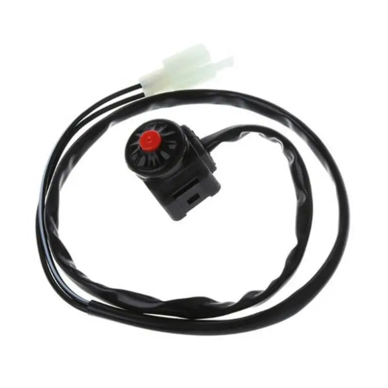 1PC ATV UTV Dual Sport For 22mm Handlebar Mounted Bars Universal Motorcycle Kill Switch Red Push Button Horn Starter Dirt Bike