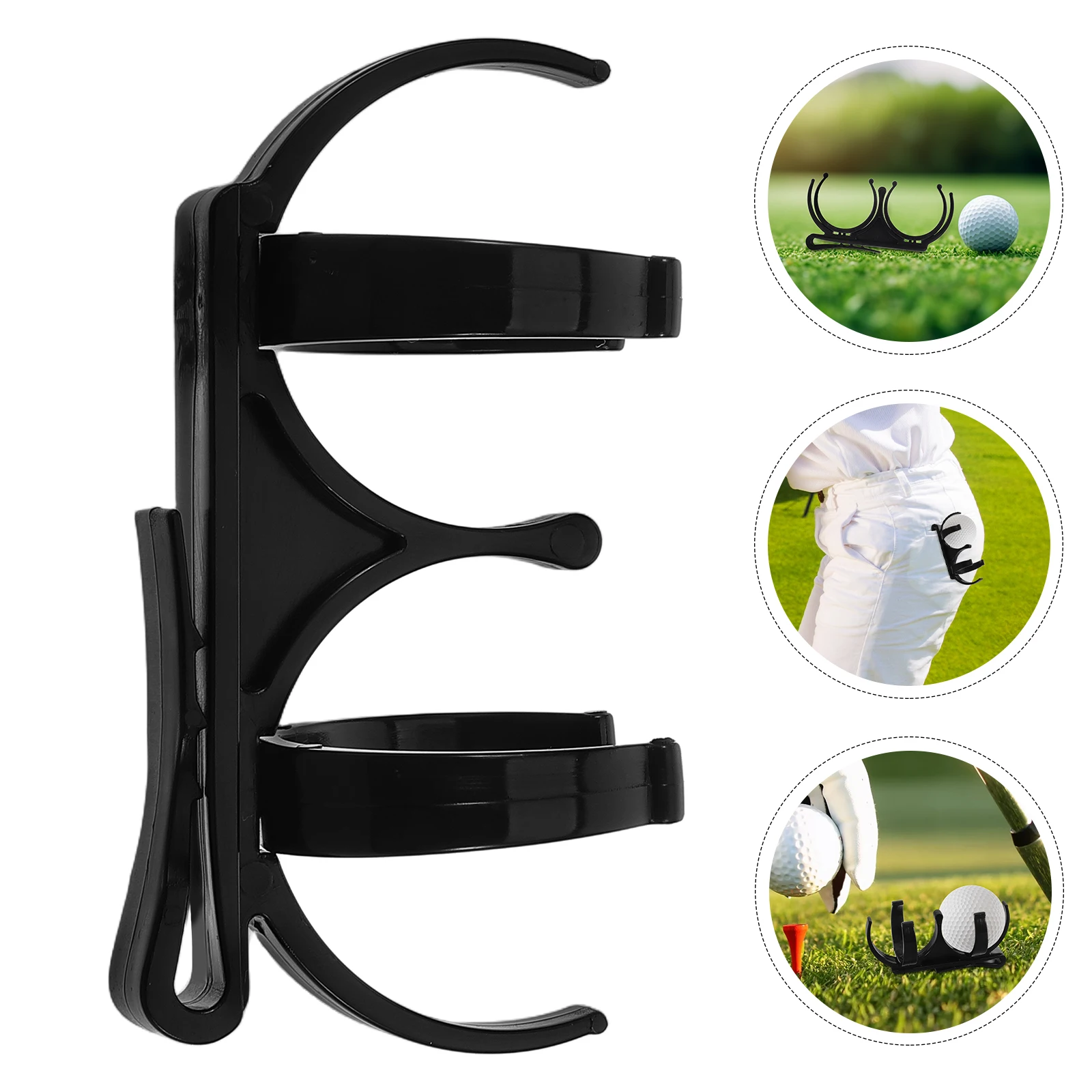 

1pc Dual Golf Ball Holder Rotatable Foldable Plastic Organizer Quick Release Portable Storage Sleeve For Golfers Sport Training