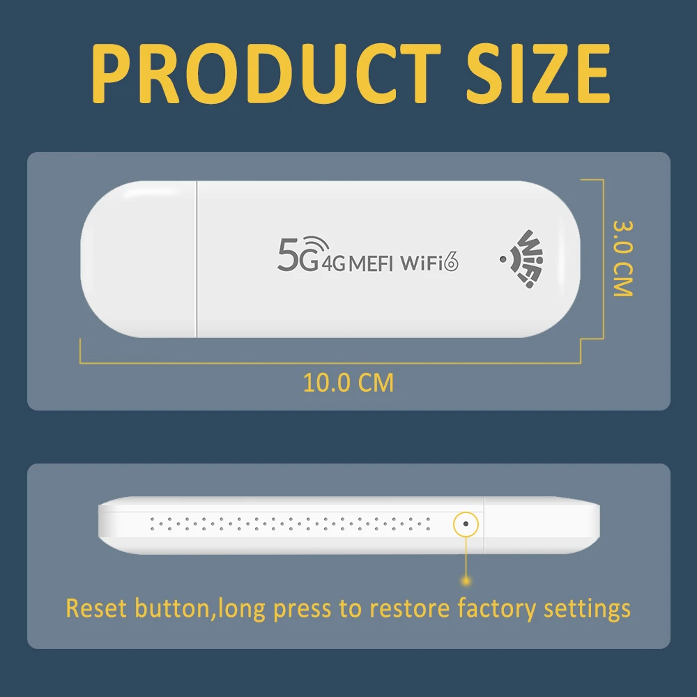 TIANJIE Strong Wi-Fi 6 Signal 4G MiFi Router - Ultra-przenośny router z 3 antenami i bezpiecznym szyfrowaniem do globalnego użytku w podróży, w domu i na zewnątrz