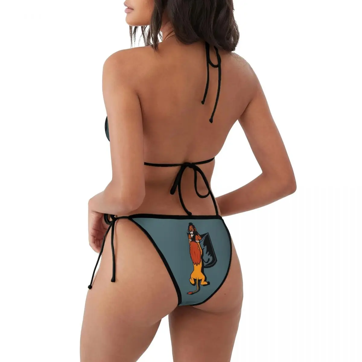 Maillot de bain deux pièces personnalisé le roi Lion, imprimé de dessins animés, ensembles de Bikini pour femmes