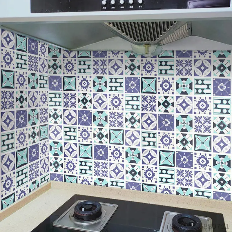 

Self-adhesive Kitchen Water & Oil-proof Heat-resistant Sticker Peel and Stick Stove Home Cabinet Wallpaper Range Hood Wall Mural