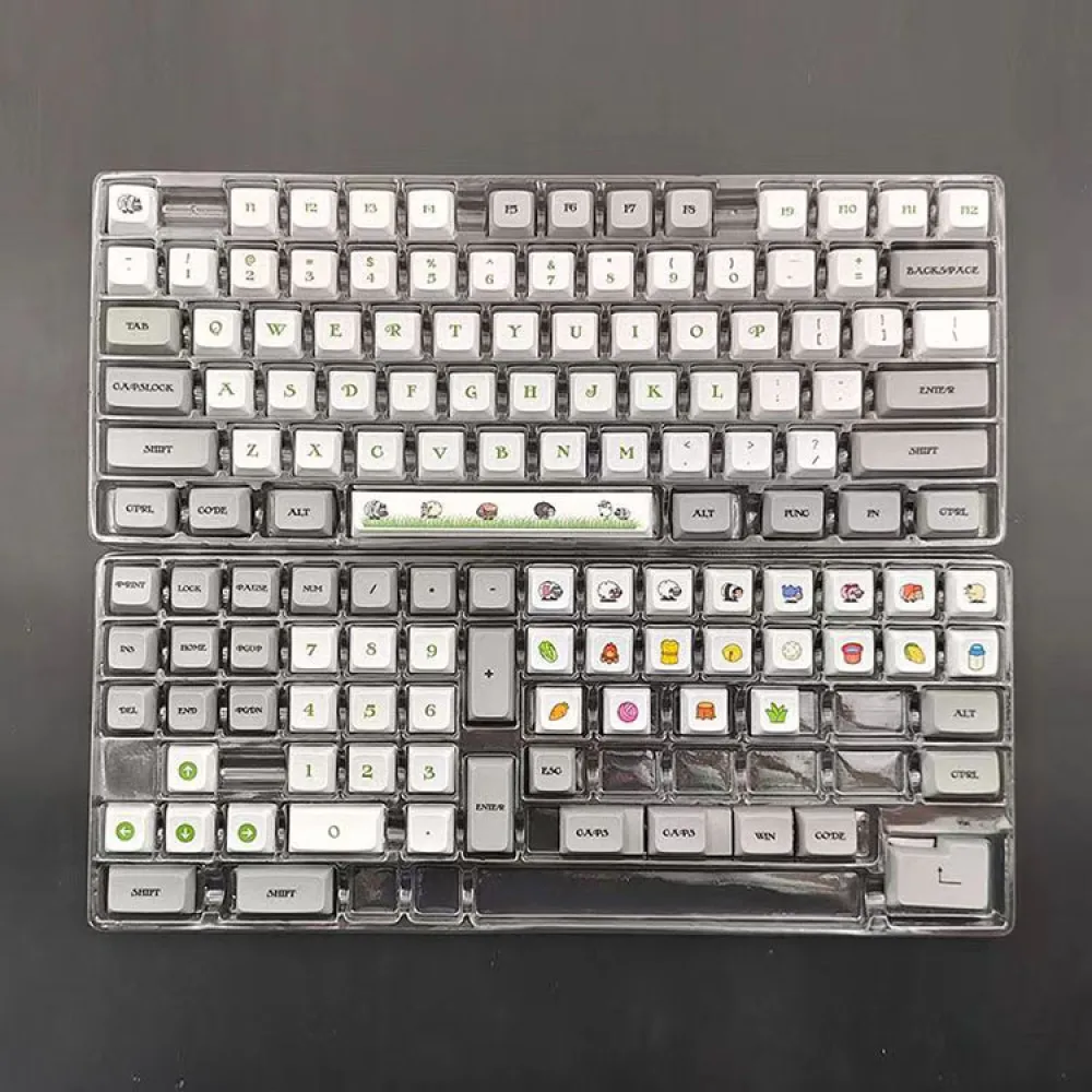 1 Set Cartoon Patroon Sleutelkap Voor Thermische Sublimatie Mechanische Toetsenbord Vervanging Accessoires Onderdelen Keycaps