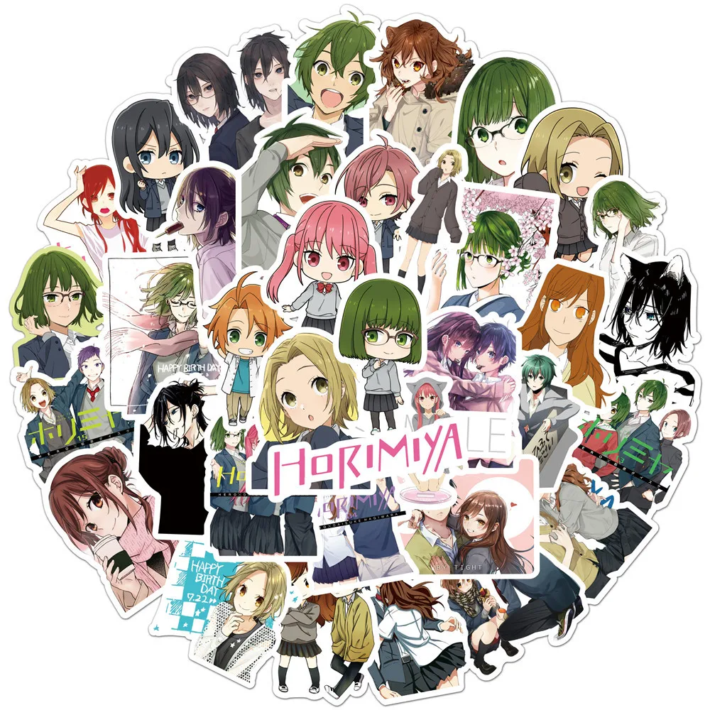 

10/50PCS Anime Horimiya Series Graffiti Stickers Cartoon Creative Decorative Water Cup Stationery Box Helmet Suitcase Decal Toy