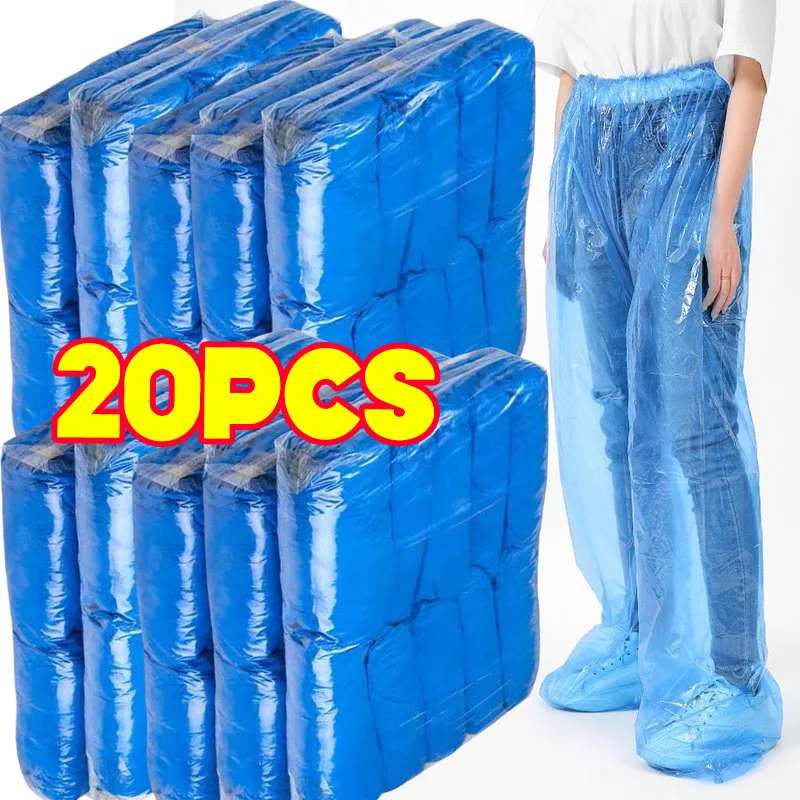 AliExpress NONE Disposable Raincoat Pants Portable Splash Proof Split Raincoat Outdoor Travel Drifting Cycling Feet-wrapped Rain Pants