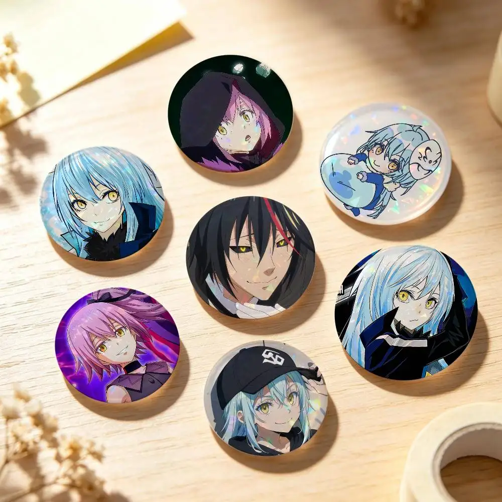 That Time I Got Reincarnated As A Slime Anime Badge Pins For Friend, Backpack, Clothing, Collectible Accessories, Jewelry Gift