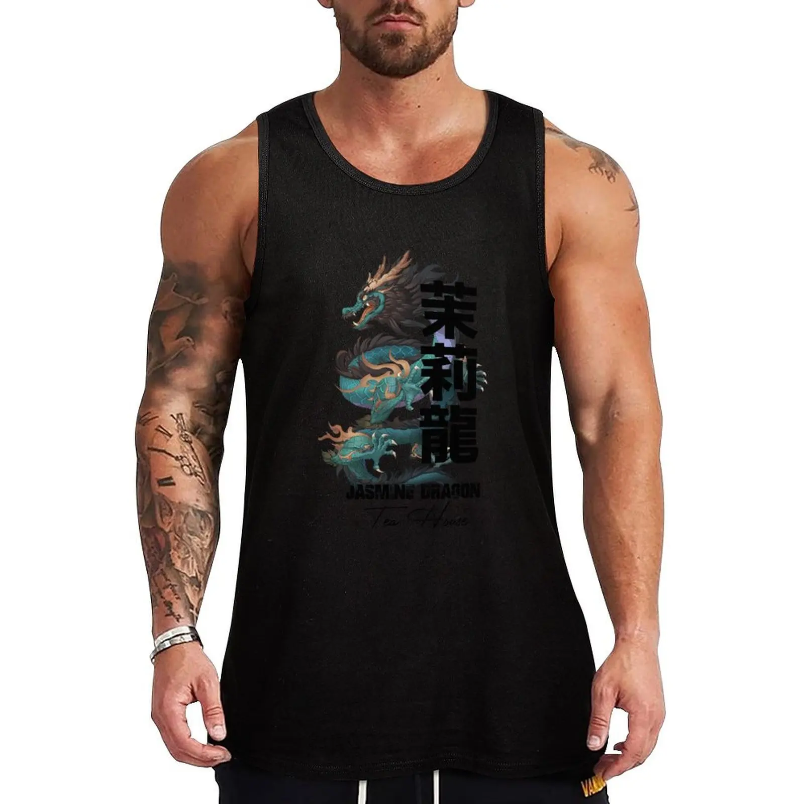 Jasmine Dragon Tea House Tank Top gym clothes for man T-shirt men summer clothes man 2024